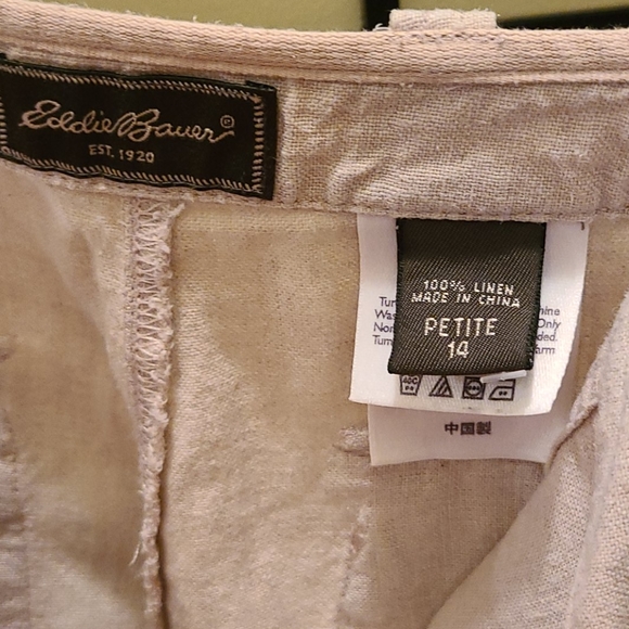 Eddie Bauer Linen Petite Capris - Picture 7 of 9